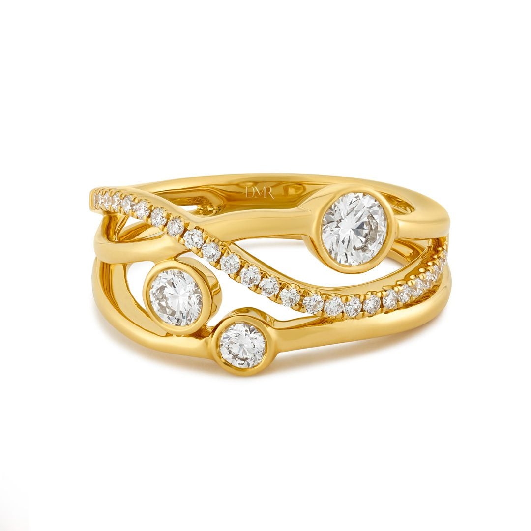 Lunar 18ct Yellow Gold Diamond Ring at David M Robinson