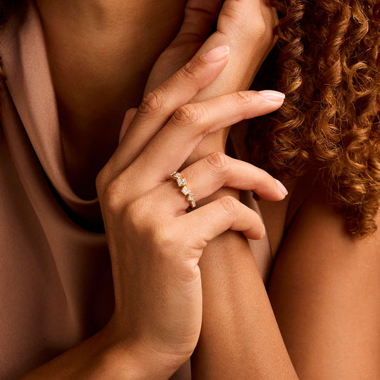 Hopscotch 18ct Yellow Gold Diamond Ring at David M Robinson