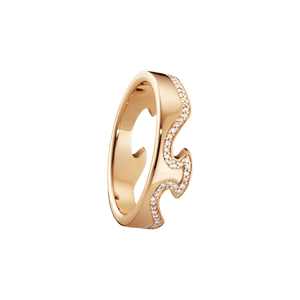 Fusion 18ct Rose Gold Diamond End Ring