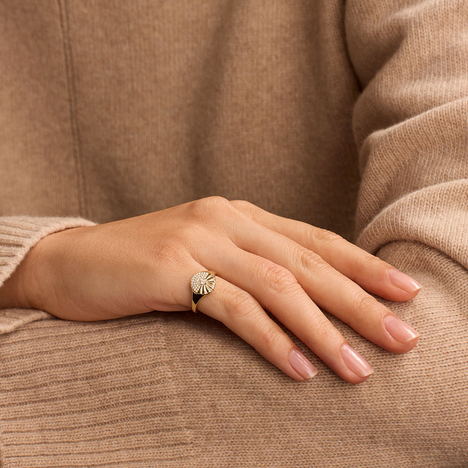 Alba 18ct Yellow Gold Diamond Ring at David M Robinson