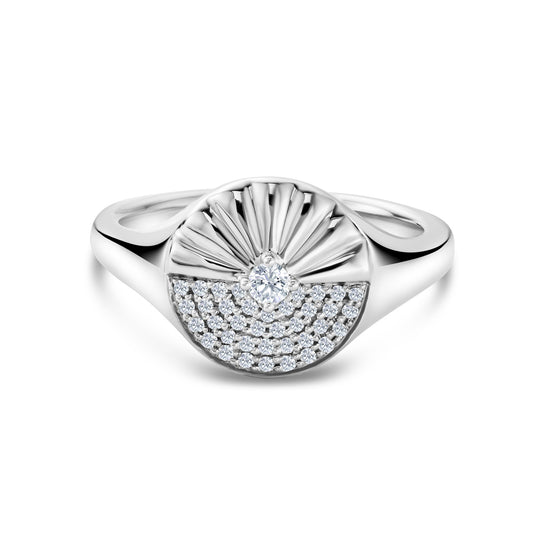 Alba Platinum Diamond Ring at David M Robinson