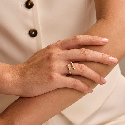 Hopscotch Yellow Gold Diamond Ring at DMR