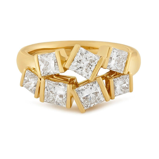 Hopscotch Yellow Gold Diamond Ring at DMR