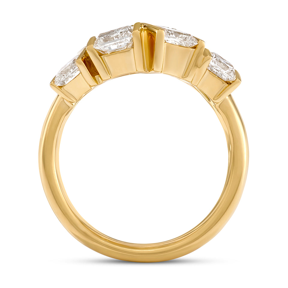 Hopscotch 18ct Yellow Gold Princess Cut Diamond Ring at David M Robinson