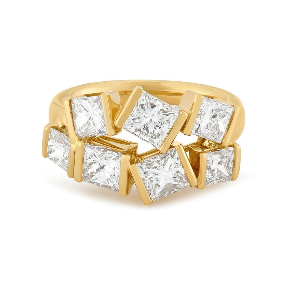 Hopscotch 18ct Yellow Gold Princess Cut Diamond Ring at David M Robinson