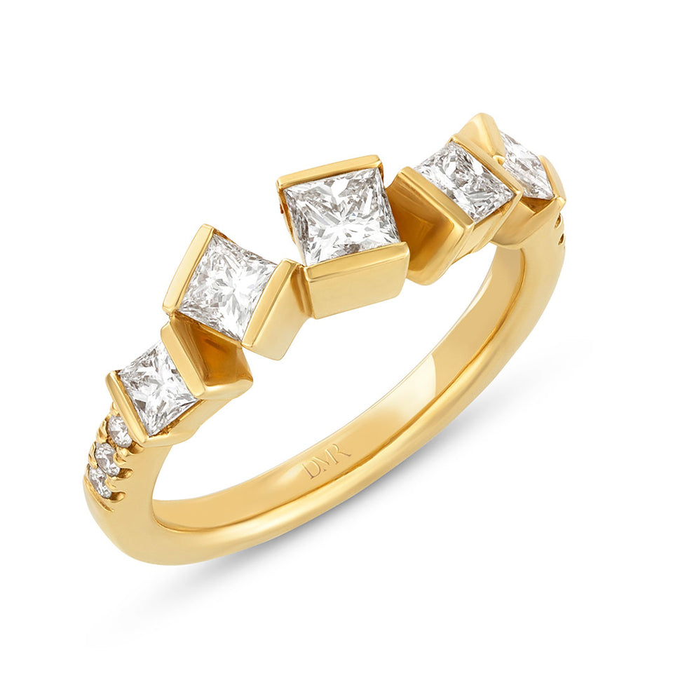 Hopscotch 18ct Yellow Gold Diamond Ring at David M Robinson