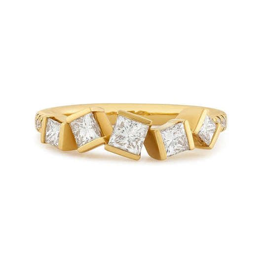 Hopscotch 18ct Yellow Gold Diamond Ring at David M Robinson