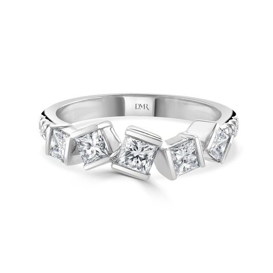 Hopscotch Platinum Diamond Ring