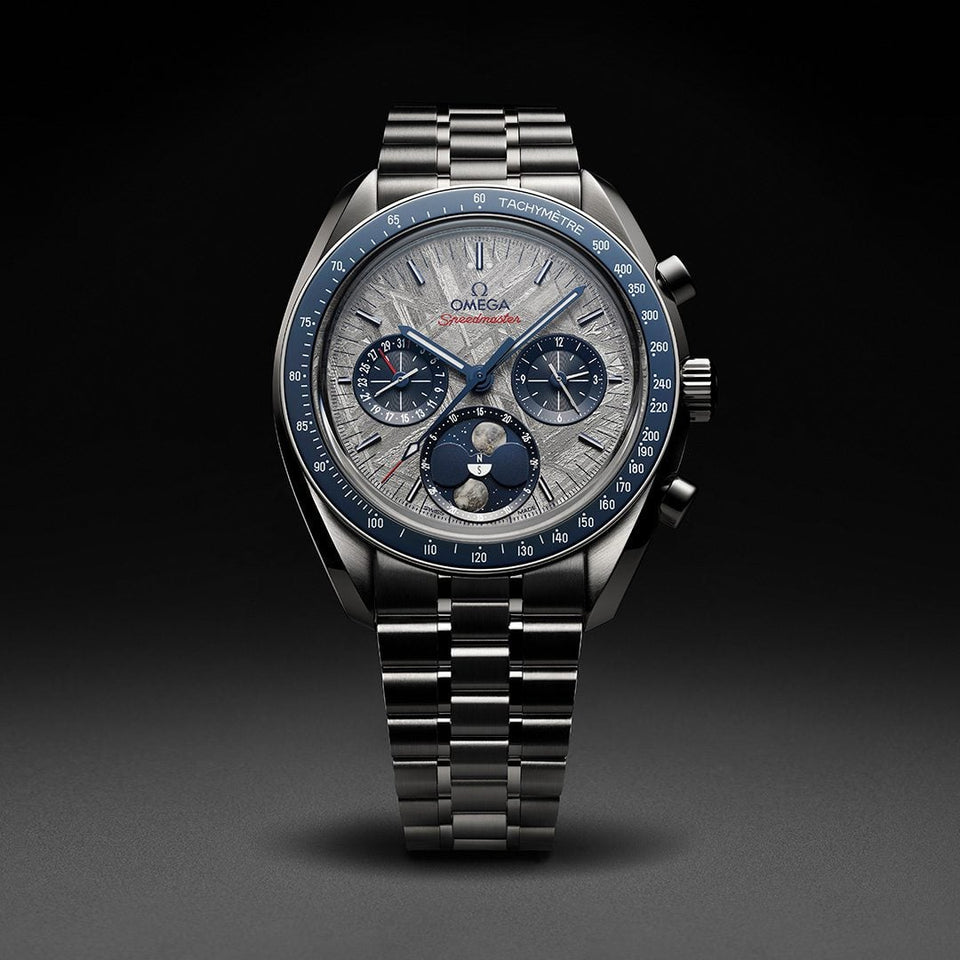 OMEGA Speedmaster Meteorite Moonphase 43mm Steel Watch at David M Robinson