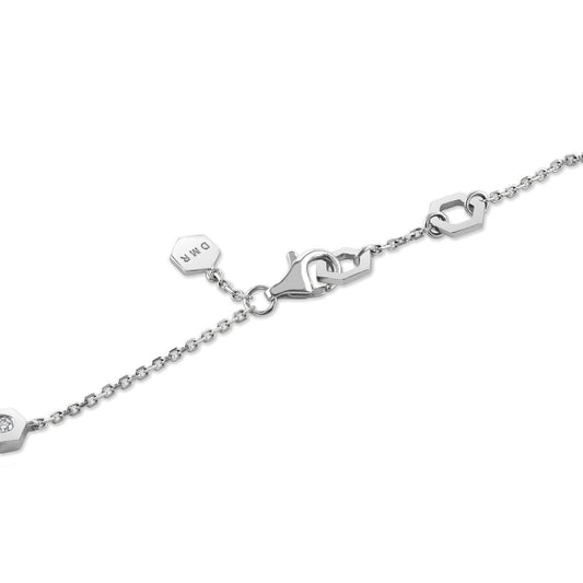 Honeycomb White Gold Diamond Bracelet
