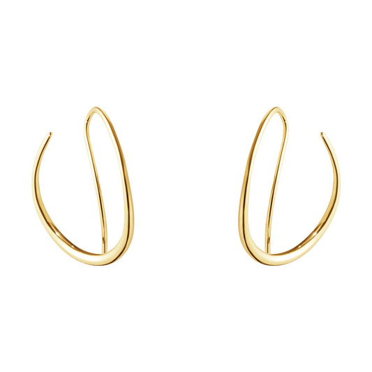 Offspring Yellow Gold Double Earhoops at David M Robinson