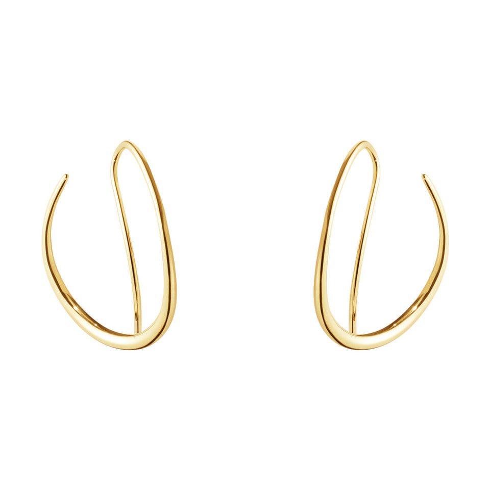 Offspring Yellow Gold Double Earhoops at David M Robinson
