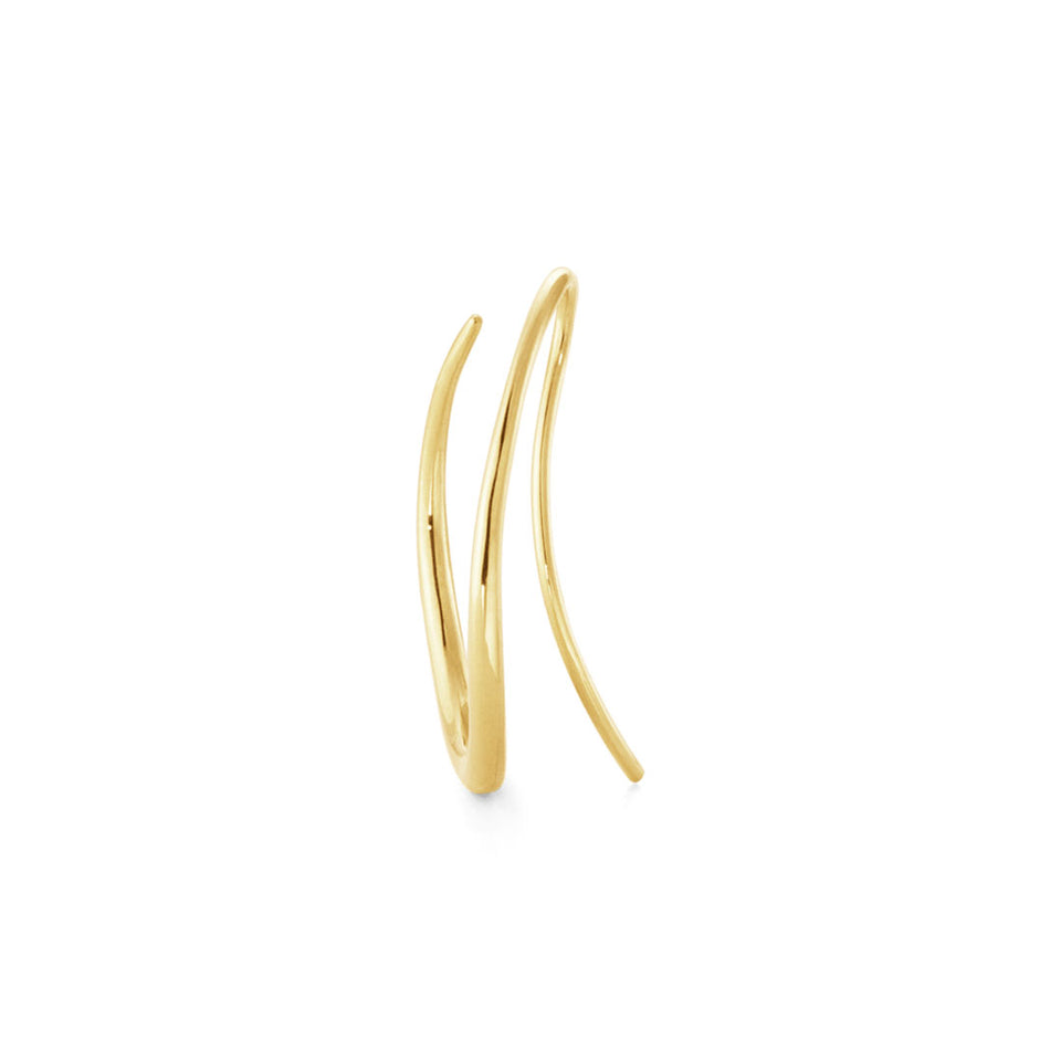 Offspring Yellow Gold Double Earhoops at David M Robinson