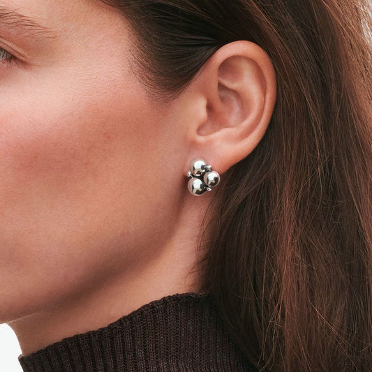 Georg Jensen Moonlight Grapes Sterling Silver Earrings at David M Robinson