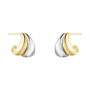 Curve Sterling Silver & 18ct Yellow Gold Earrings
