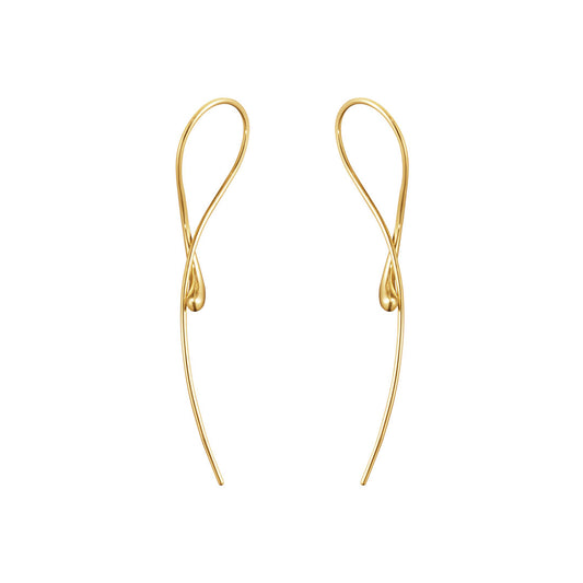 Georg Jensen Mercy 18ct Yellow Gold Earrings at David M Robinson