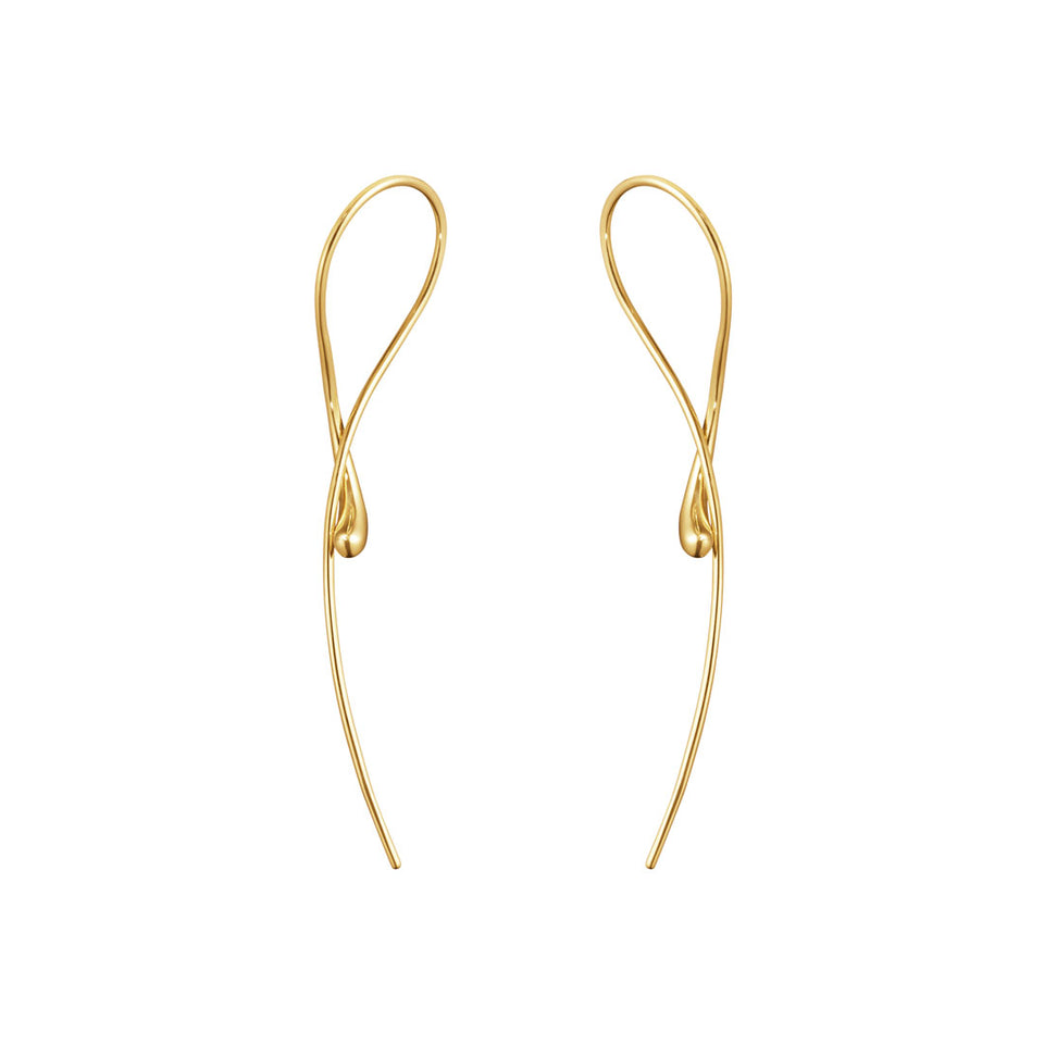 Georg Jensen Mercy 18ct Yellow Gold Earrings at David M Robinson