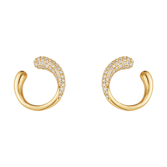 Georg Jensen Mercy 18ct Yellow Gold Earrings at David M Robinson