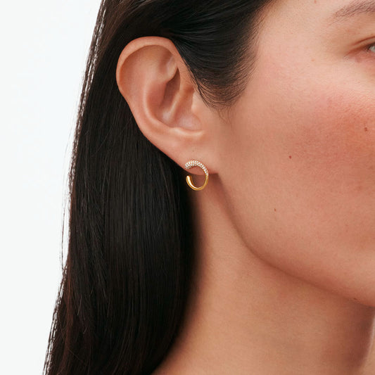 Georg Jensen Mercy 18ct Yellow Gold Earrings at David M Robinson