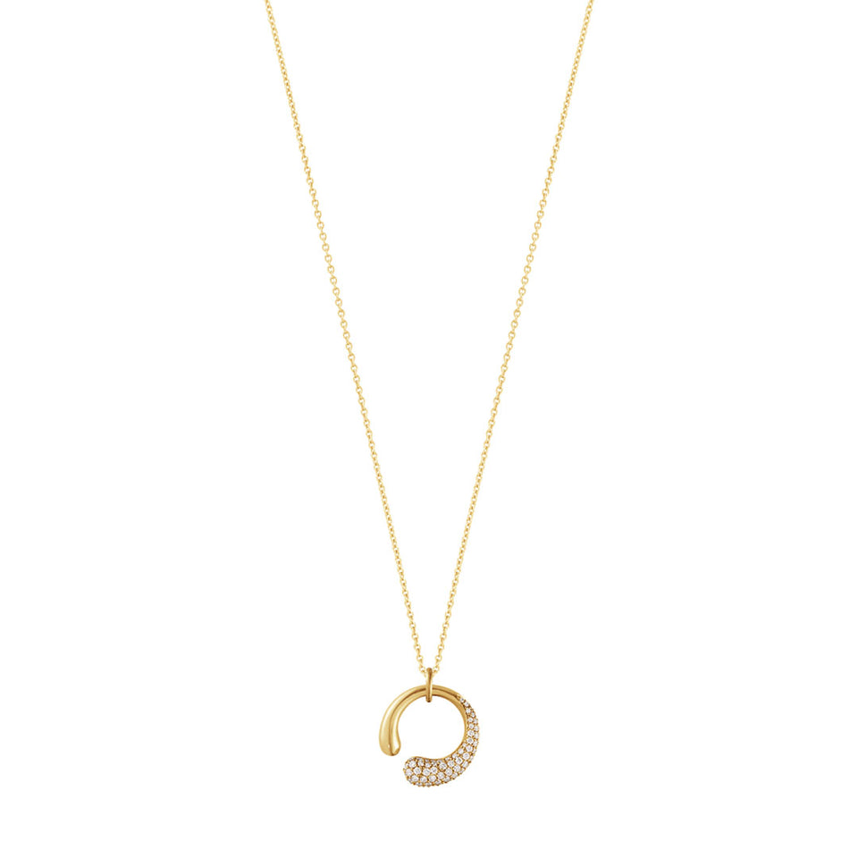 Georg Jensen Mercy 18ct Yellow Gold and Diamond Necklace at David M Robinson