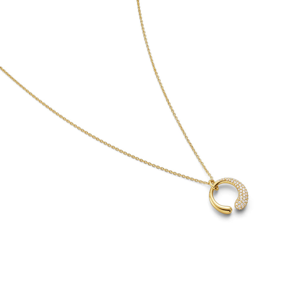 Georg Jensen Mercy 18ct Yellow Gold and Diamond Necklace at David M Robinson