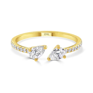 Ditto Yellow Gold Pear Shape Diamond Ring