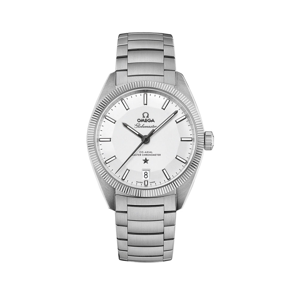 OMEGA Constellation Globemaster Steel Chronometer 39mm Watch O13030392102001 at DMR and the OMEGA Boutique Liverpool