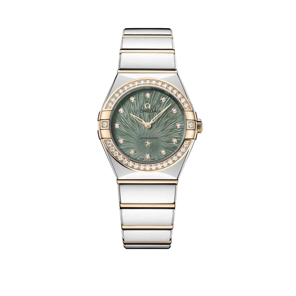 OMEGA Constellation Moonshine&trade; Gold & Steel Quartz 28mm Watch O13125286060001 at DMR and the OMEGA Boutique Liverpool