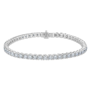White Gold Round Brilliant Cut Diamond Tennis Bracelet