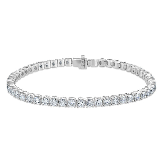 White Gold Round Brilliant Cut Diamond Tennis Bracelet