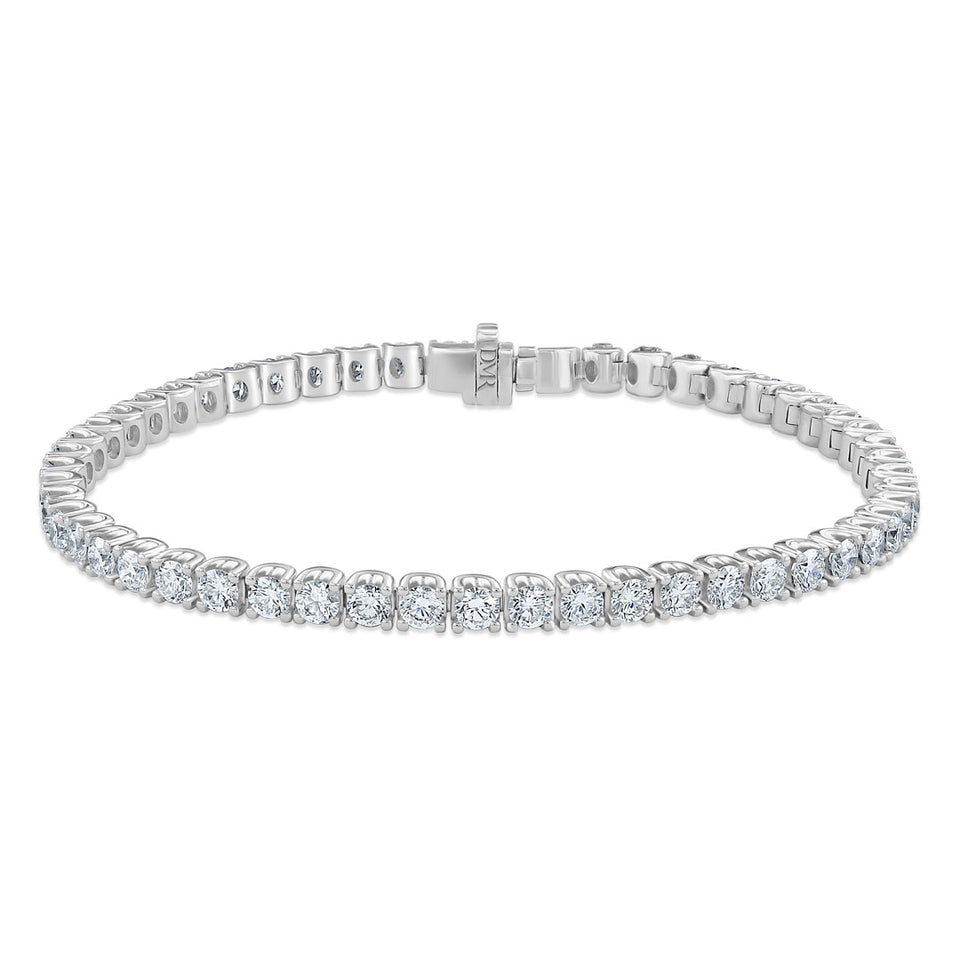 White Gold Round Brilliant Cut Diamond Tennis Bracelet