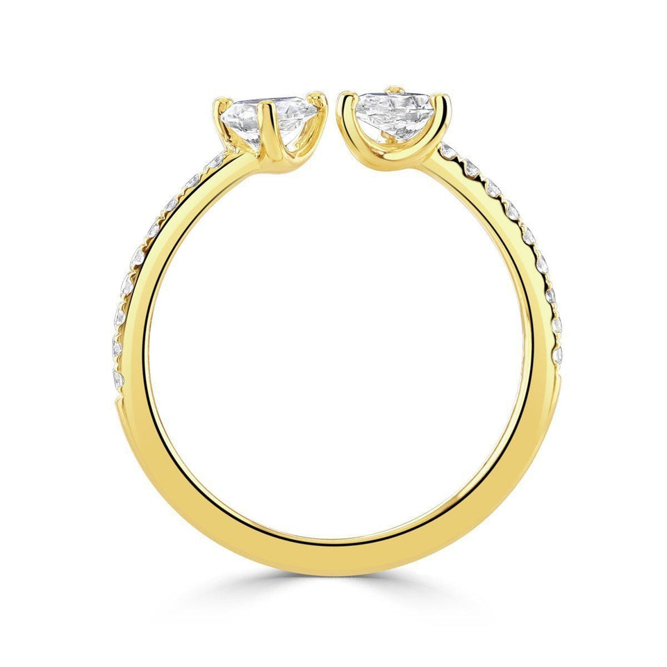 Ditto Yellow Gold Pear Shape Diamond Ring