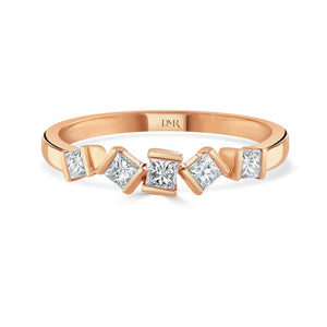Hopscotch Rose Gold Diamond Stacking Ring