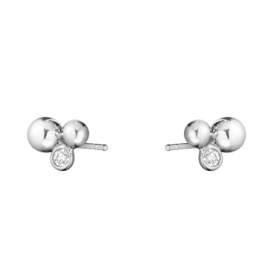 Georg Jensen Moonlight Grapes Sterling Silver and Diamond Earrings at David M Robinson
