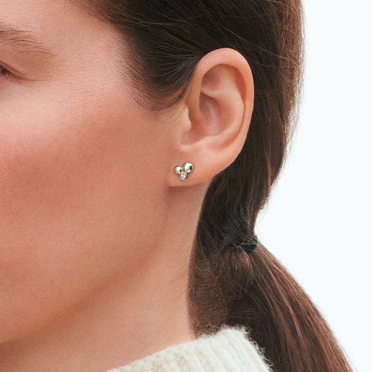 Georg Jensen Moonlight Grapes Sterling Silver and Diamond Earrings at David M Robinson