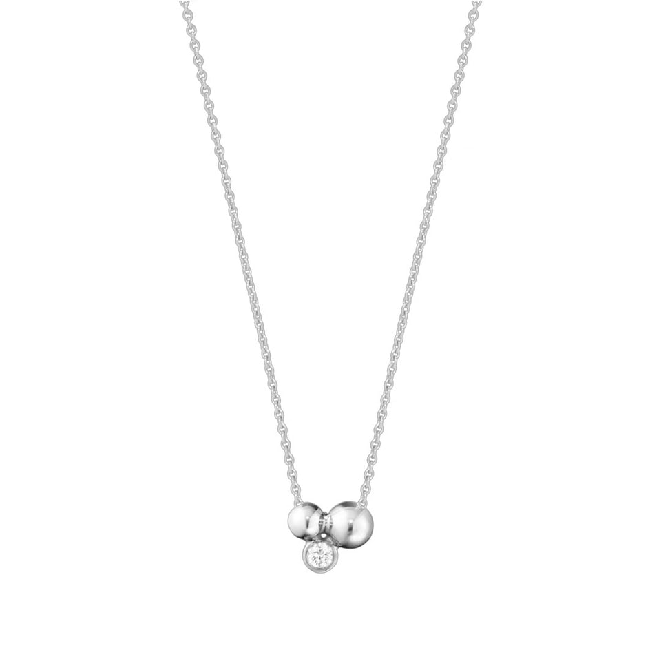 Moonlight Grapes Sterling Silver Diamond Pendant