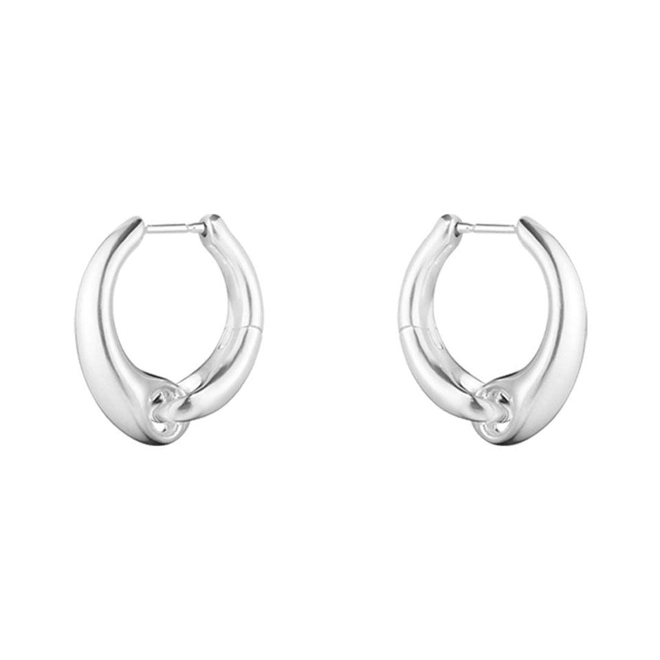 Georg Jensen Reflect Silver Hoop Earrings at David M Robinson