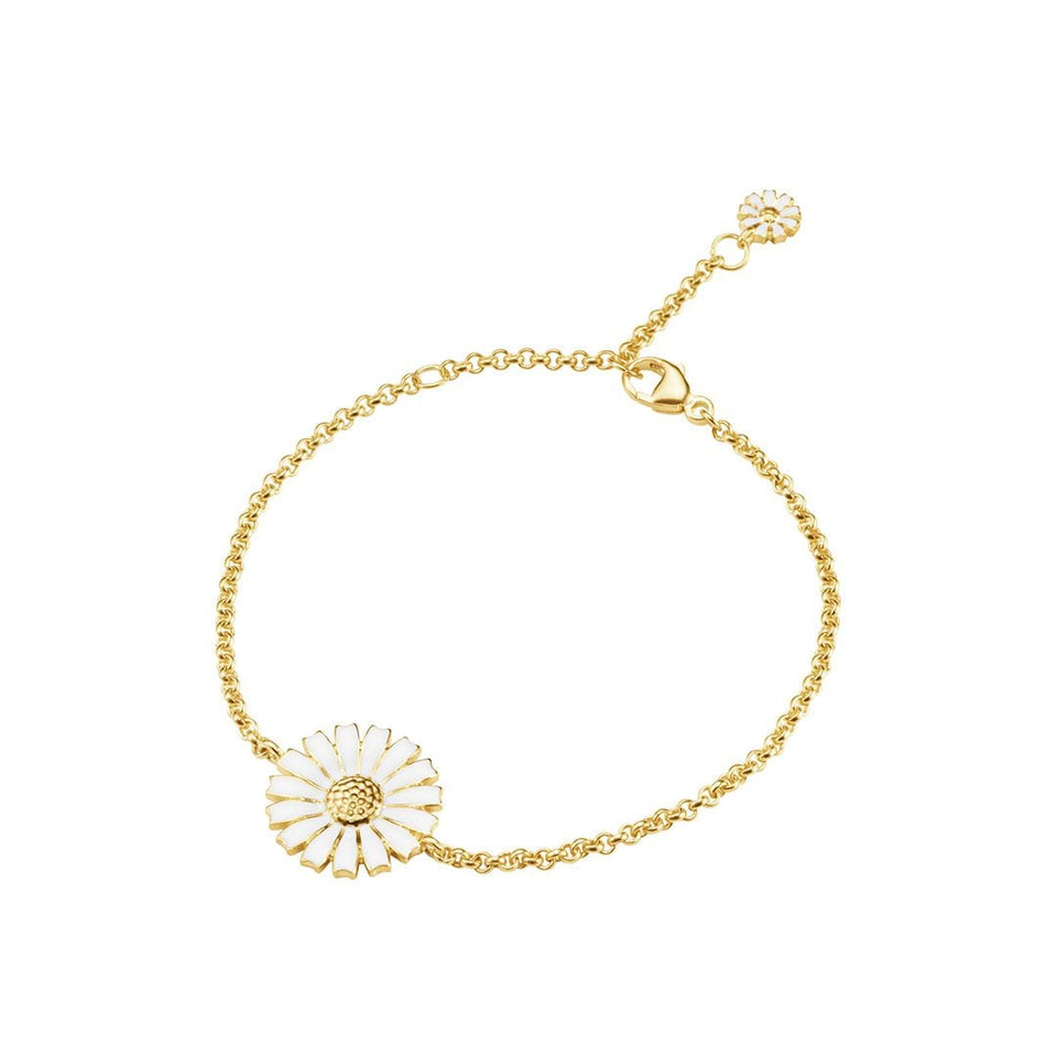 Gold Plated Sterling Silver Daisy Bracelet at David M Robinson
