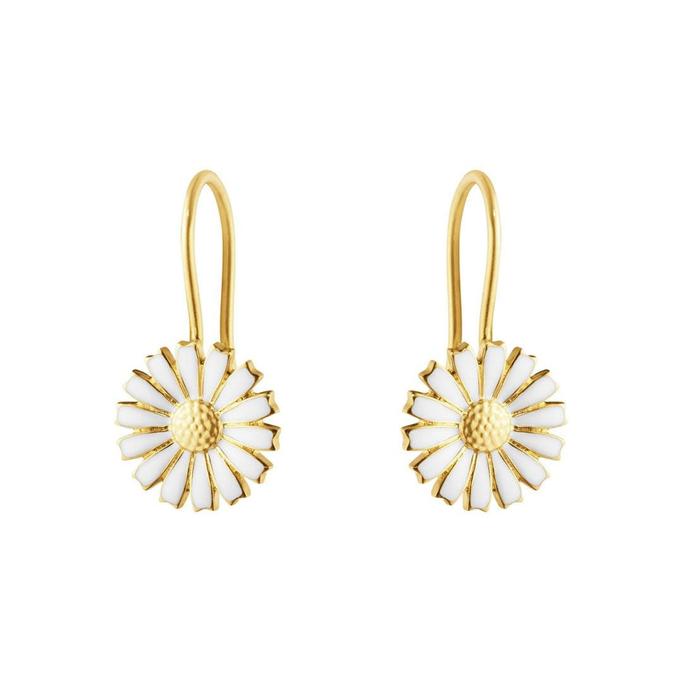 Gold Plated Sterling Silver Daisy Earrings at David M Robinson