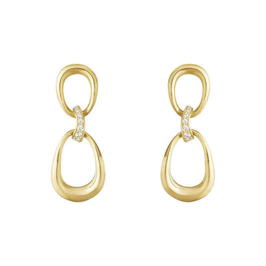 Georg Jensen Offspring Yellow Gold Earrings at David M Robinson
