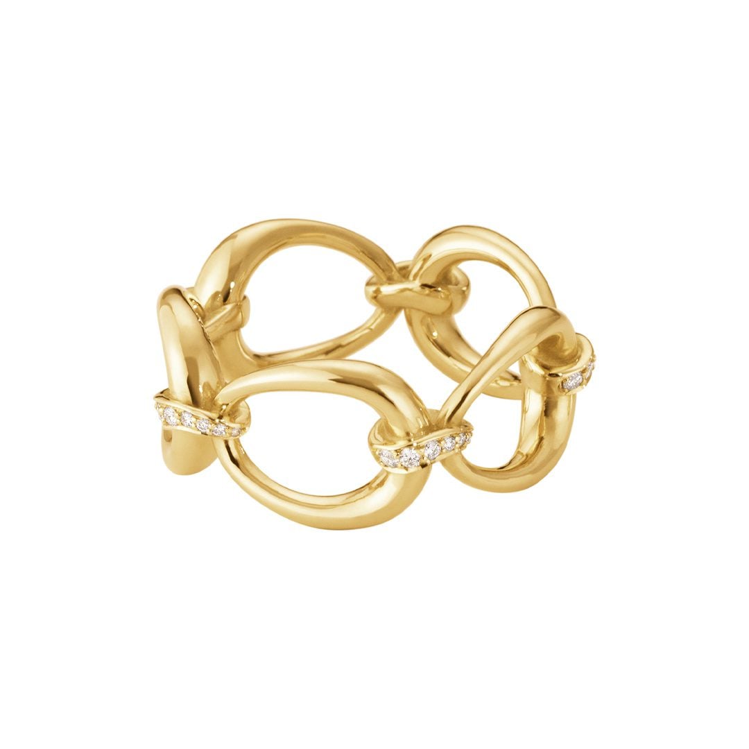Georg Jensen Offspring Yellow Gold & Diamond Ring | David M Robinson – DMR