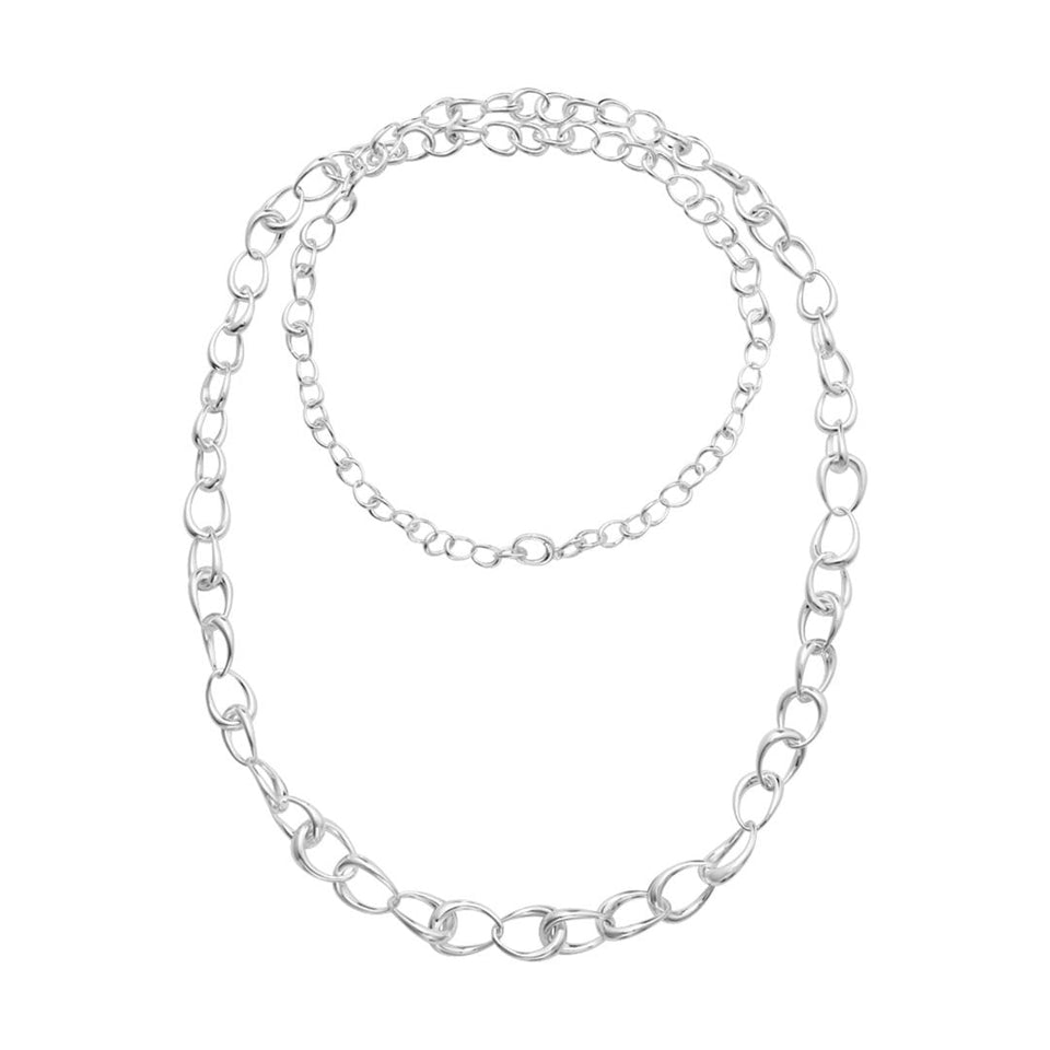 Georg Jensen Offspring Silver Link Necklace at David M Robinson