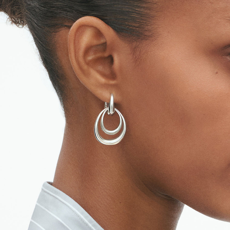 Georg Jensen Offspring Sterling Silver Earrings at David M Robinson