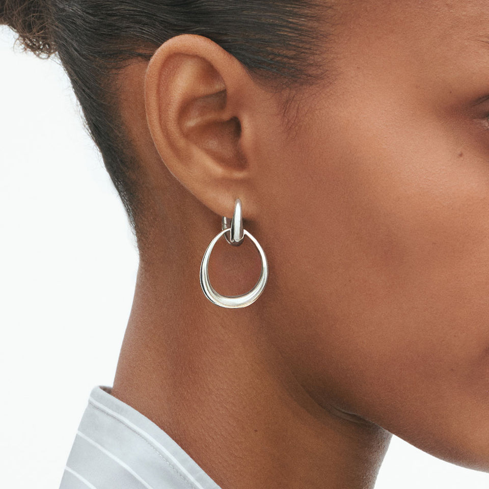 Georg Jensen Offspring Sterling Silver Earrings at David M Robinson