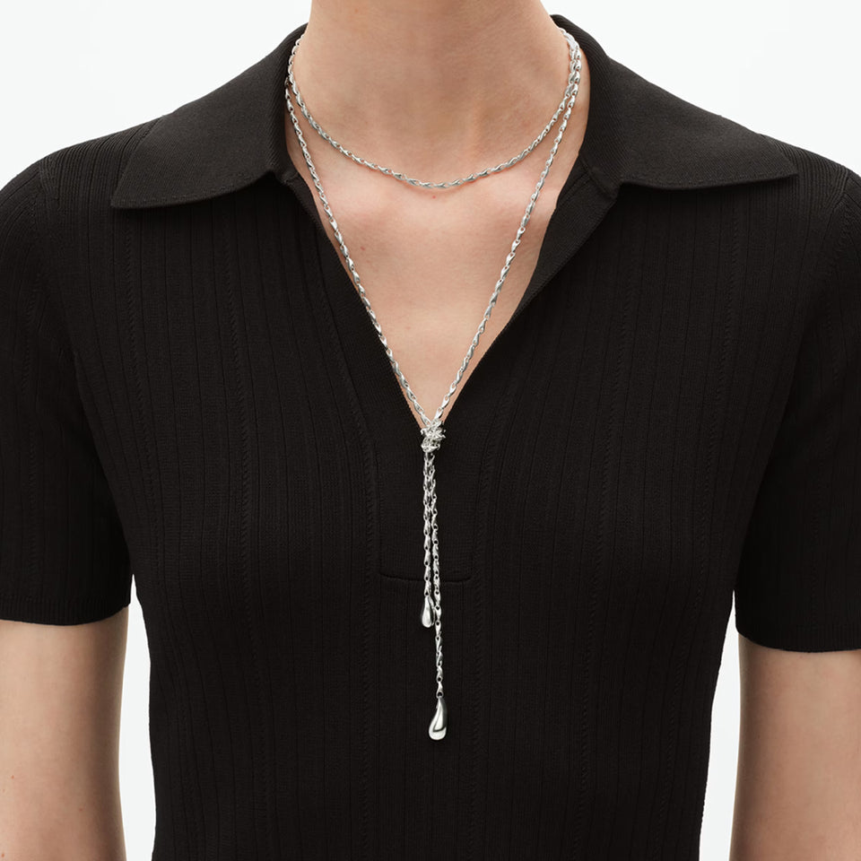 Georg Jensen Reflect Sterling Silver Lariat Necklace at David M Robinson