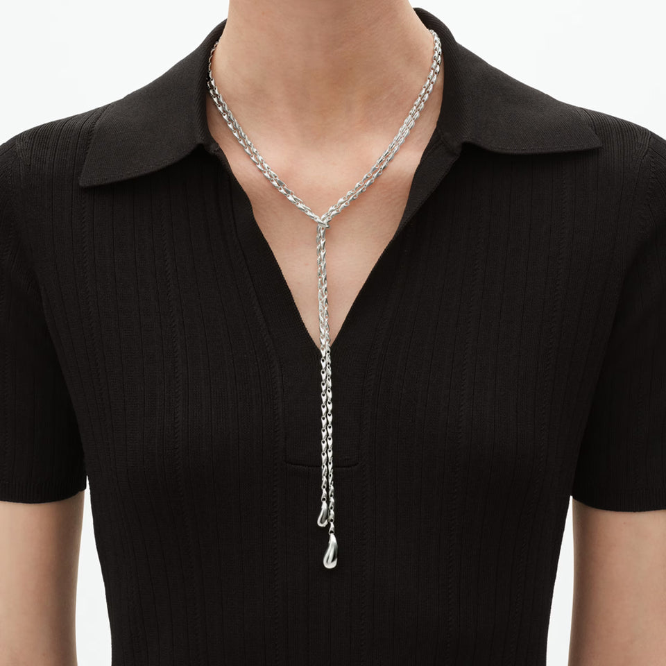 Georg Jensen Reflect Sterling Silver Lariat Necklace at David M Robinson