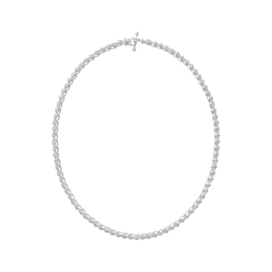 Georg Jensen Weft Sterling Silver Slim Necklace at David M Robinson