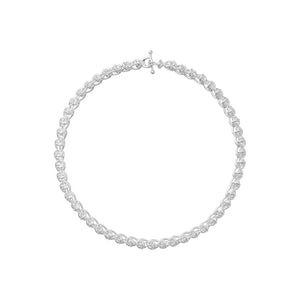 Weft Single Link Sterling Silver Necklace