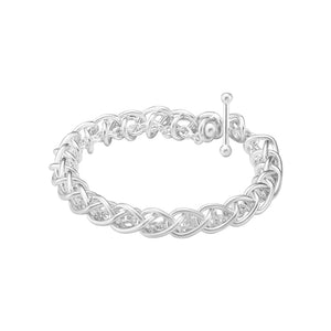 Weft Single Link Sterling Silver Bracelet