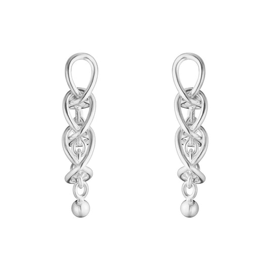  Georg Jensen Weft Sterling Silver Earrings at David M Robinson